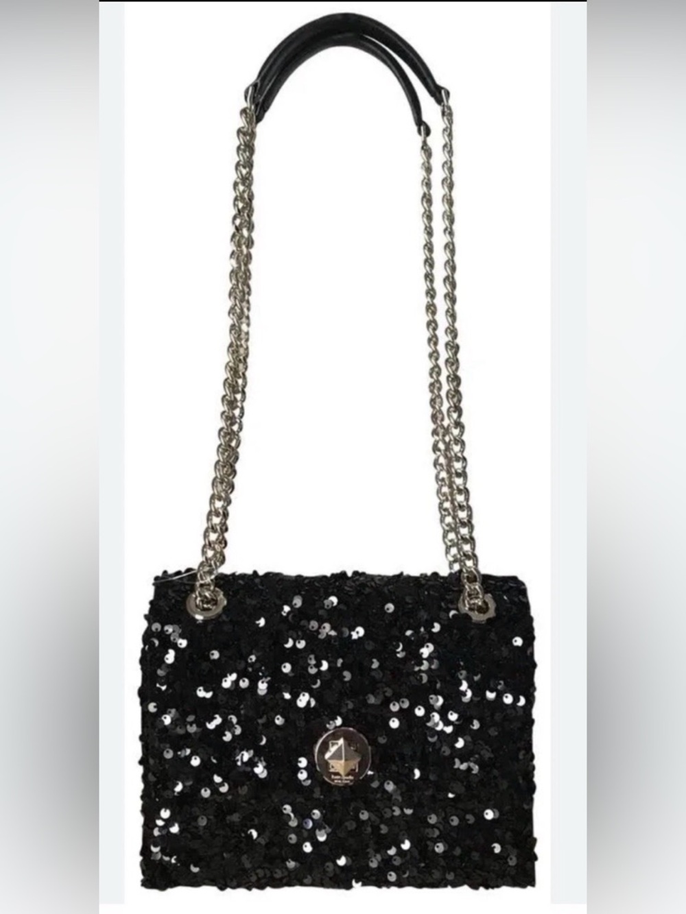 kate‎ spade Black Sequin Chain Shoulder Bag